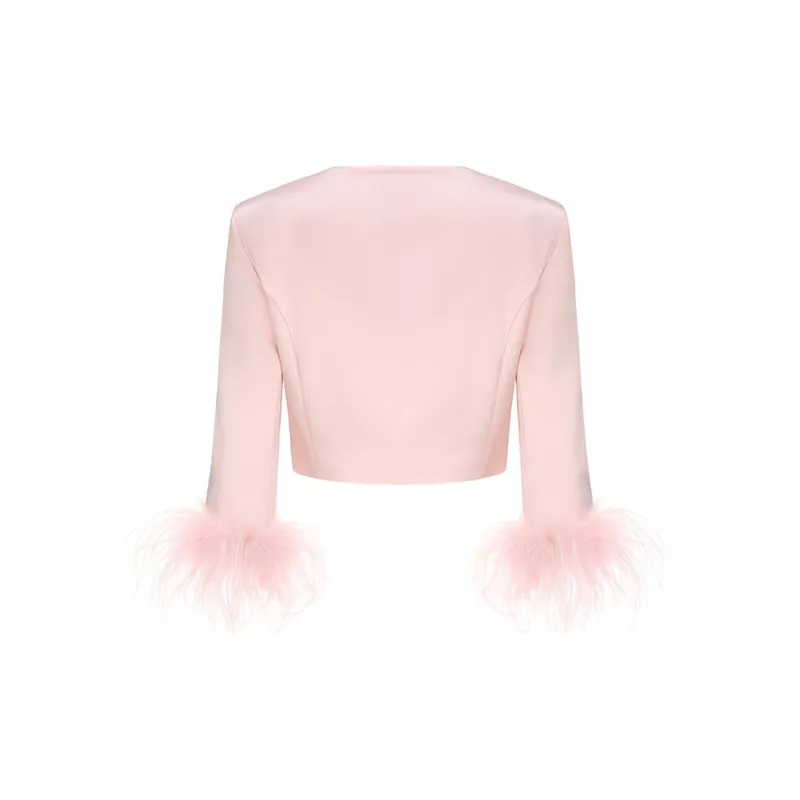 NANA JACQUELINE Cropped Coats Women's Pink-1