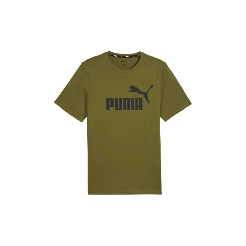 PUMA T-Shirts Men Olive Green