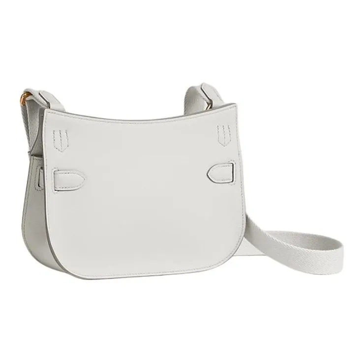 HERMES Jypsiere Evercolor Calfskin Gypsy Bag, Crossbody Bag, Shoulder Bag Women's White-2