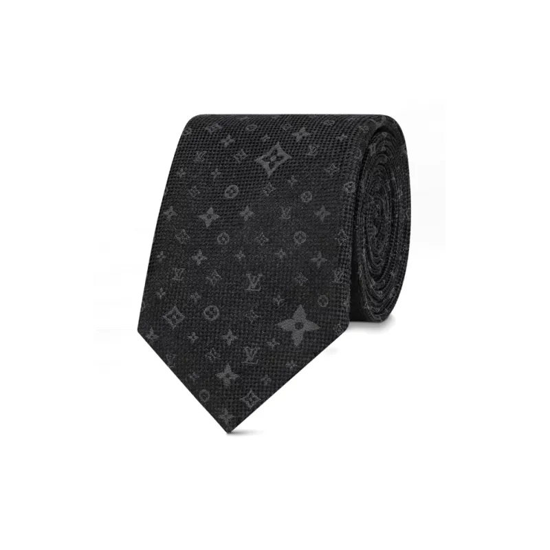 LOUIS VUITTON Silk Ties Men's Black-1