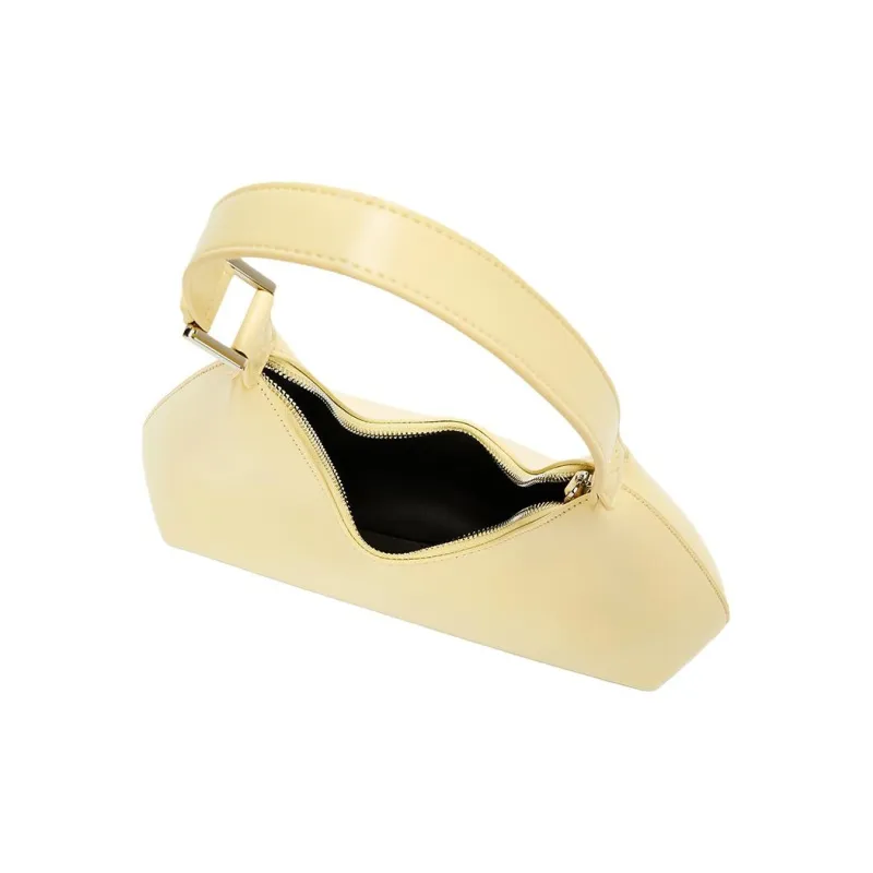 Juju Jimmy PU One Shoulder Handbag Medium Size Women's Yellow-2