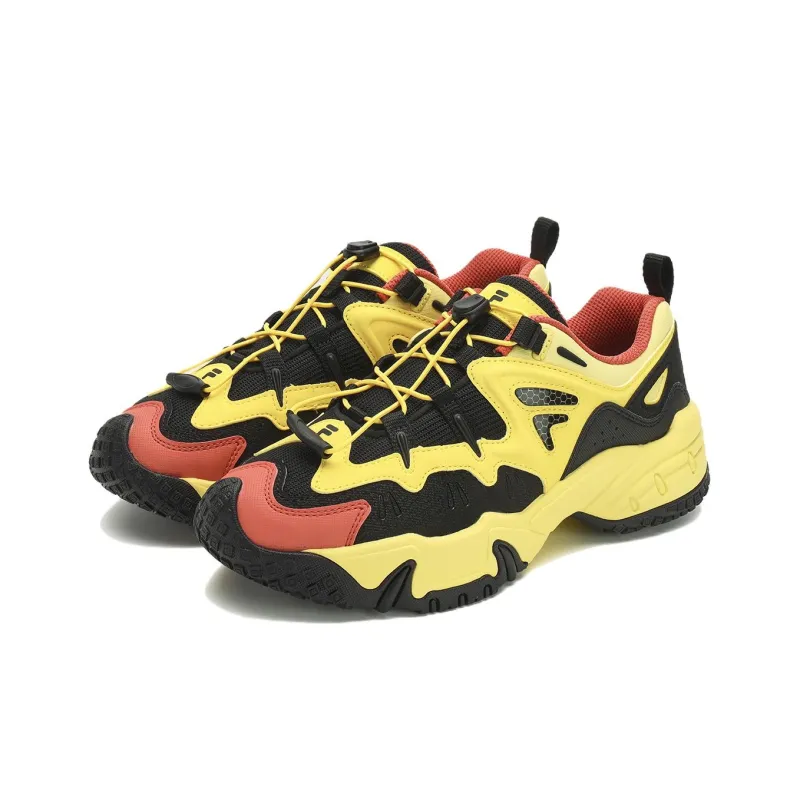 FILA FUSION KRIPTONITE Chunky Sneakers Women's Low Top Yellow/Black/Red-1