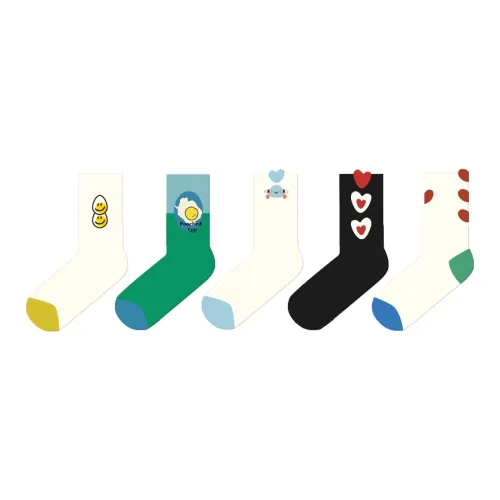 Duanmei Mid Calf Socks Women's 5 Pack