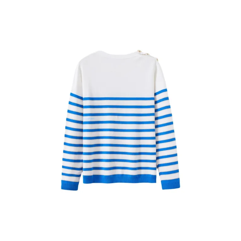 Vidolas Sweater Women's White/Dazzling Royal Blue-1