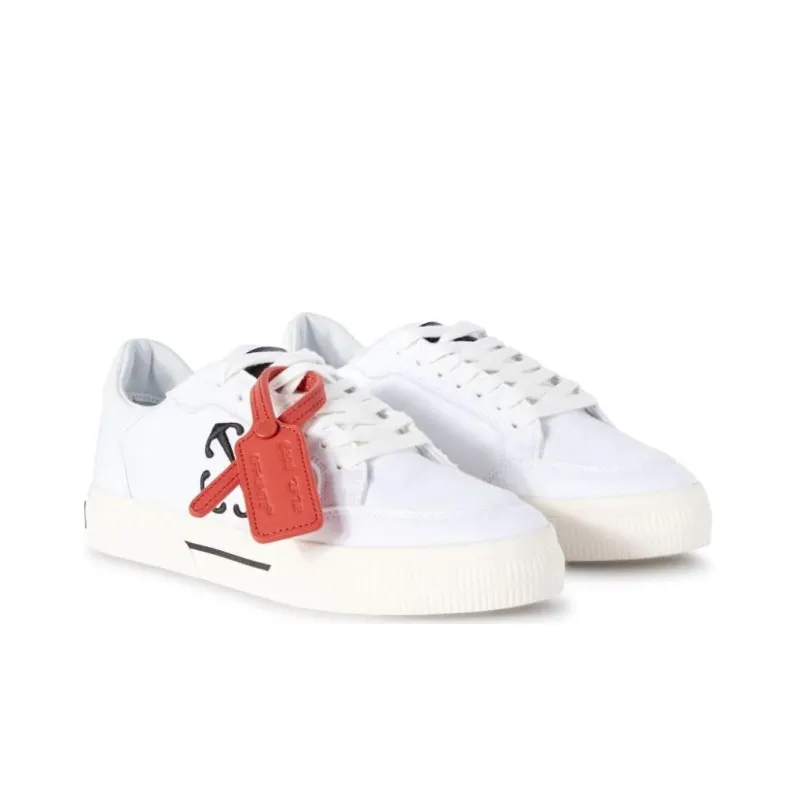 OFF WHITE New Low Vulcanized White Black Women's-2