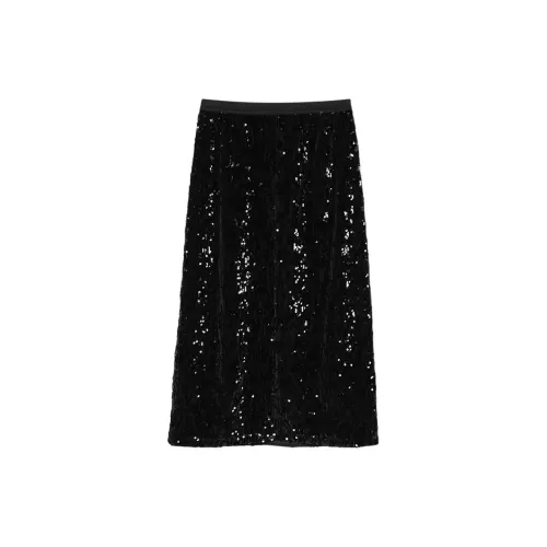 Mayya Plus Casual Long Skirts Women's Black