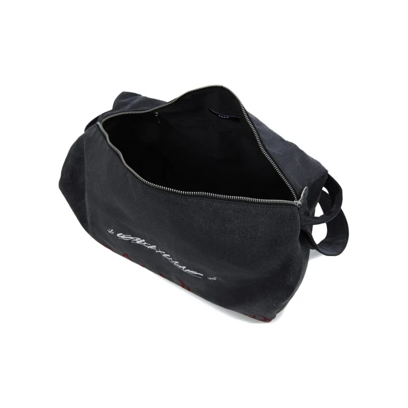 LiNing OG_SLICK Collaboration Cotton Shoulder Bag Crossbody Bag Unisex Black-4