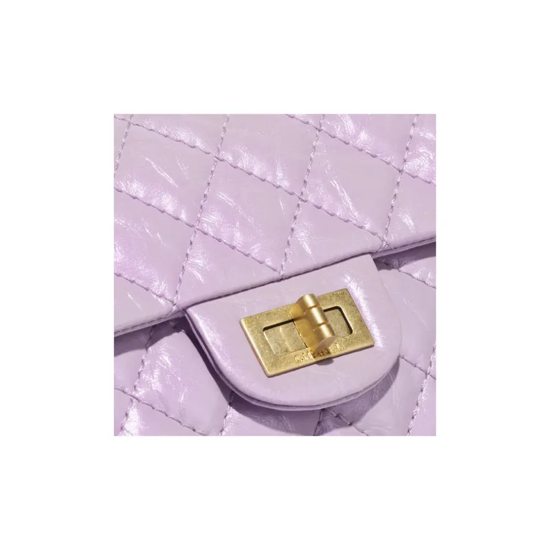 CHANEL 2.55 Old Calfskin Crossbody Bag, Shoulder Bag Regular Women's Lilac-3
