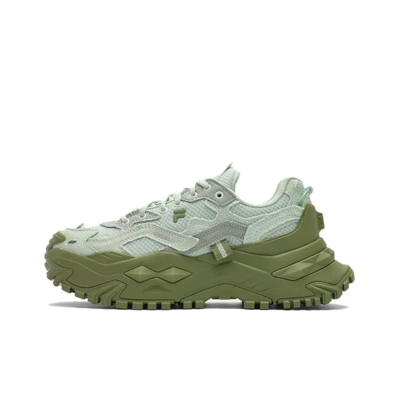 FILA FUSION Bianco Chunky Sneakers Women's Low Top Mist Gray Green-0