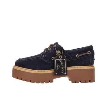 Timberland C.F. Stead Indigo Suede Stone Street Platform Boat Shoes 'Dark Blue Suede' Women's
