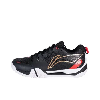 LiNing 2 SE Anti Slip And Wear Resistant Lightweight Low Top Badminton Shoes Unisex Black Red