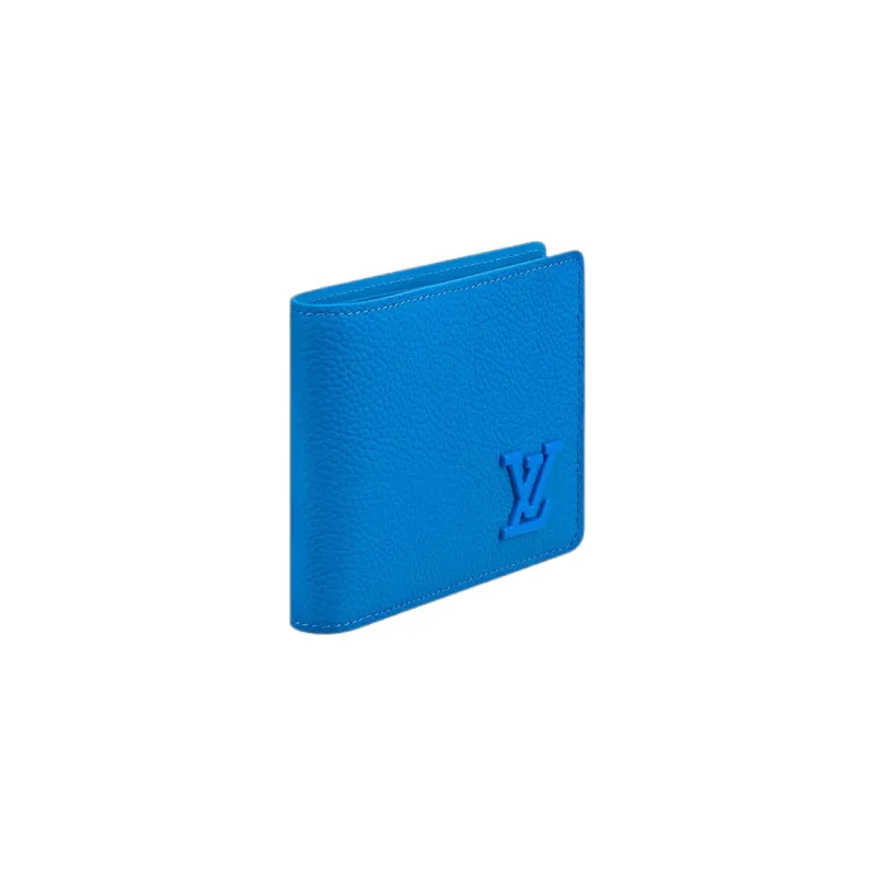 LOUIS VUITTON Cow Leather Wallet Men's Bright Blue-1