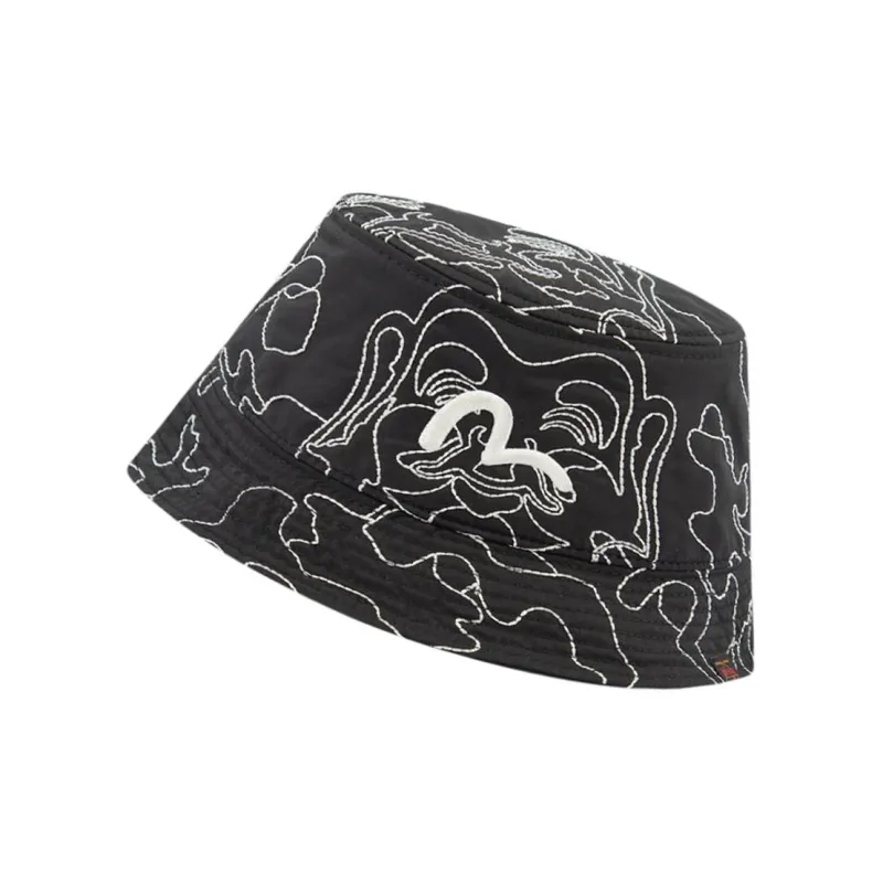 EVISU Polyester, Cotton Bucket Hats Unisex Black-2