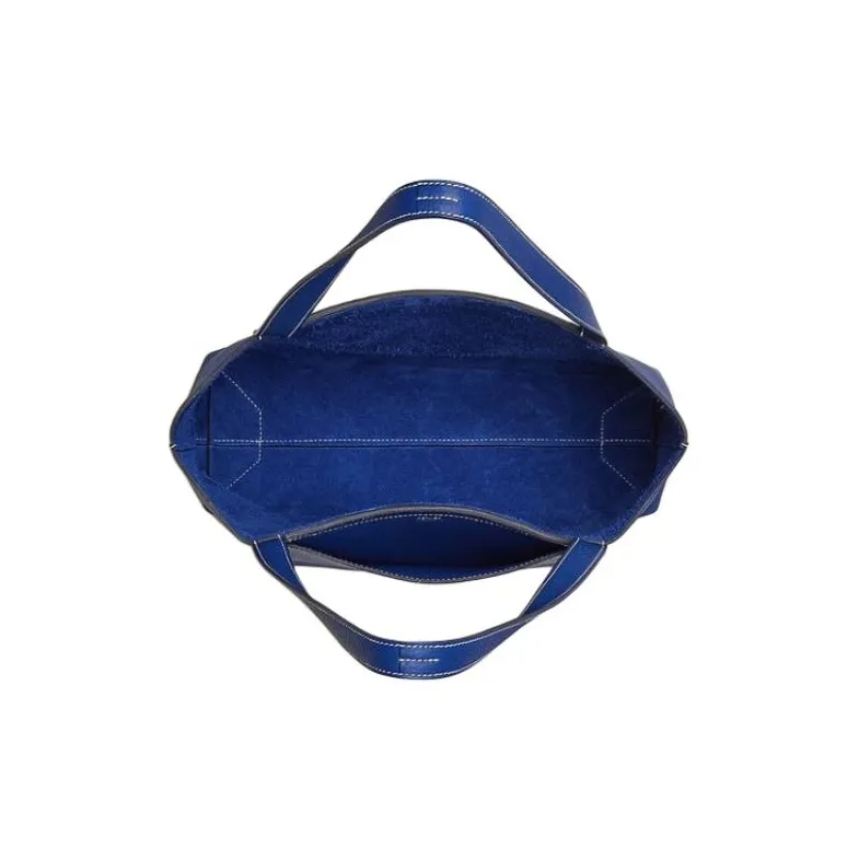 HERMES Cabasellier Taurillon Clemence Calfskin Tote Bag Shopping Bag Shoulder Bag Handbag Women's Blue-3