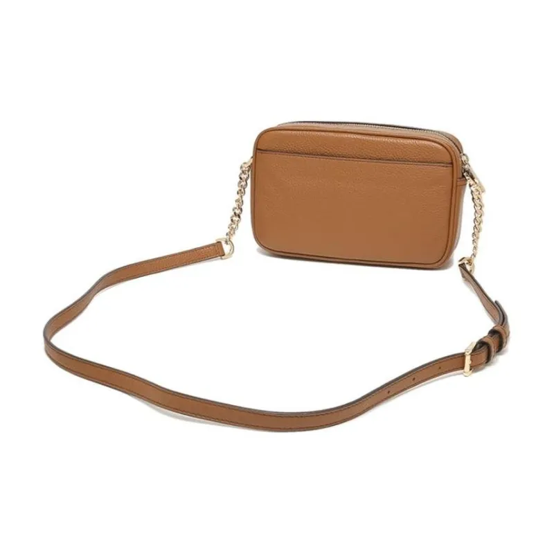 MICHAEL KORS Jet Set Travel Litchi Grain Leather Camera Bag Shoulder Bag Crossbody Bag Medium Size Women's Brown-4