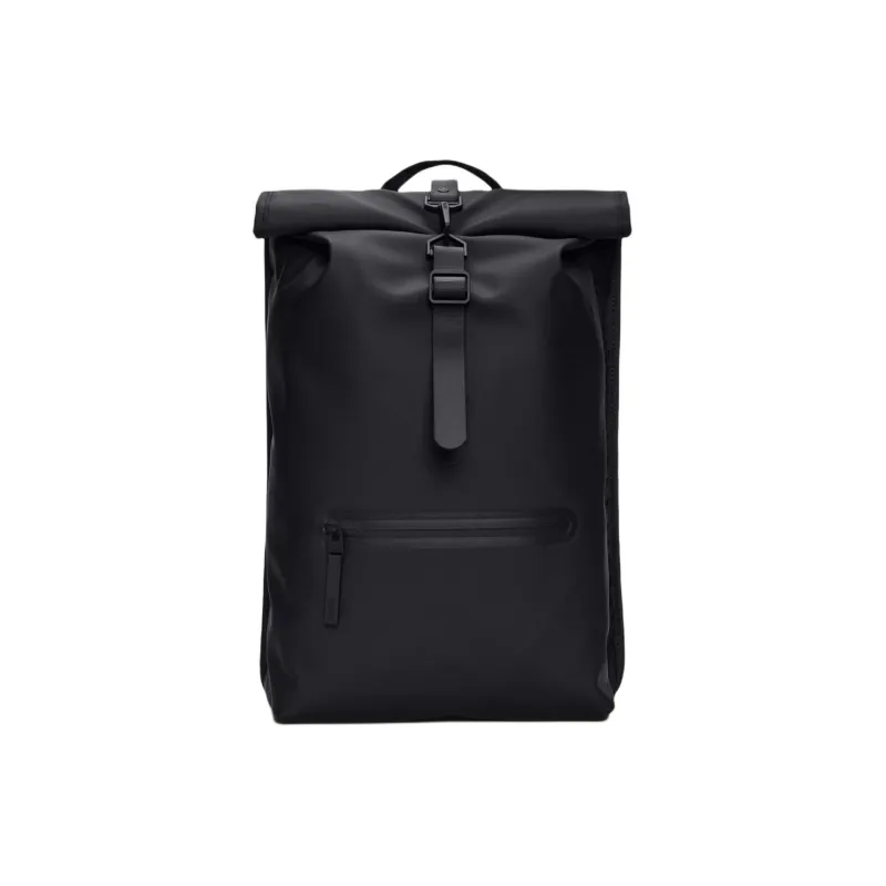 Rains Polyurethane Backpack Large Size Unisex Black-0