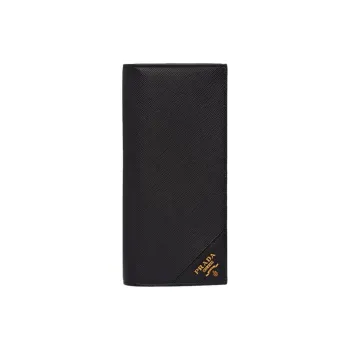 PRADA Saffiano Leather Wallet Men's Black