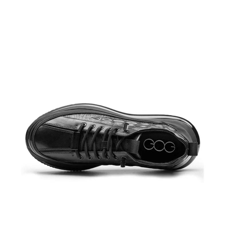 GOG Anti-Slip And Wear-Resistant Height Increasing Low-Top Casual Shoes Men's-2