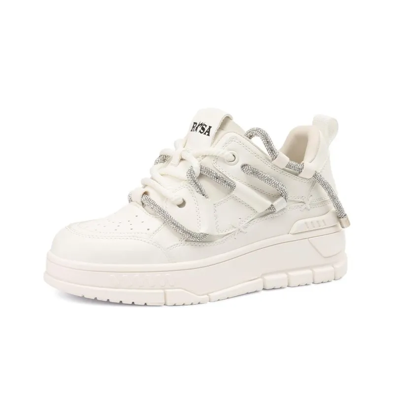 Rosa Bianca Warm Anti-Slip And Wear-Resistant Lightweight Breathable Height Increasing Low-Top Skateboard Shoes Women's-1