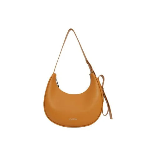 STAR TOWN Cow Leather With Microfiber Synthetic Leather Crossbody Bag, Shoulder Bag Tubas Unisex Caramel Brown