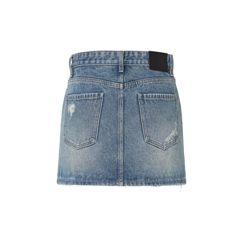 MOCO Denim Short Skirts Women's Blue-1