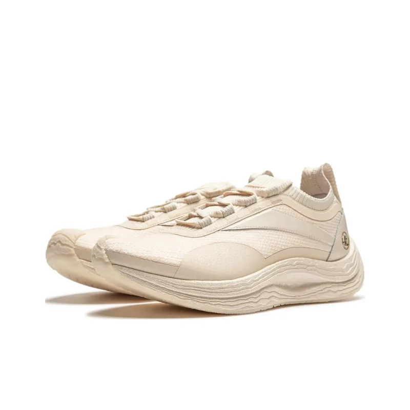 LiNing Gongfu Yin Cushioned Slip Resistant Low Top Casual Shoes Unisex Beige-1