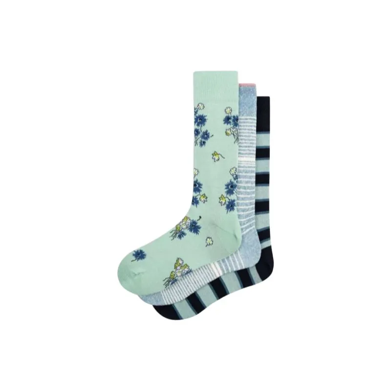 Paul Smith Floral Mixed Three Pack Socks Mid-Calf Socks Men's 3 Pack-0