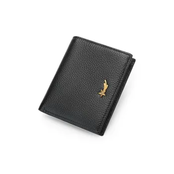 MEXICAN Cow Leather Wallet Regular Women's Black/Ecru