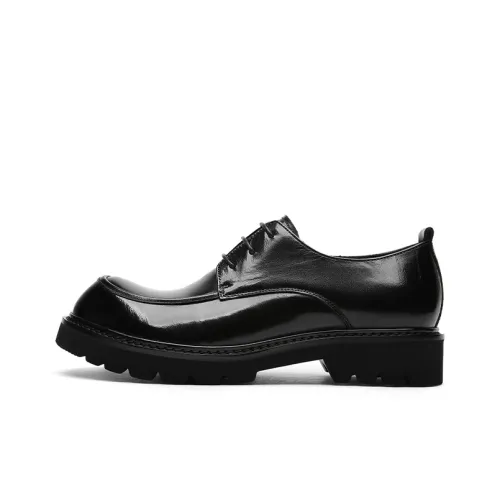 GOLDLION Dress Shoes Men Low-Top Black