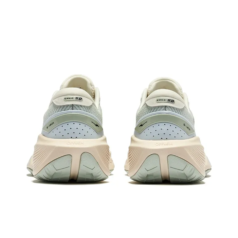 Erke Qibian 5.0 SE Summer Cushioning Breathable Rebound Low Top Running Shoes Women's Sea Foam Green Microcrystal White-3