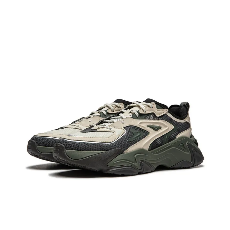 LiNing CF Tracing Collection Thousand Line Strategy SS Cushioning Rebound Low Top Casual Shoes Men's Black Gray-2