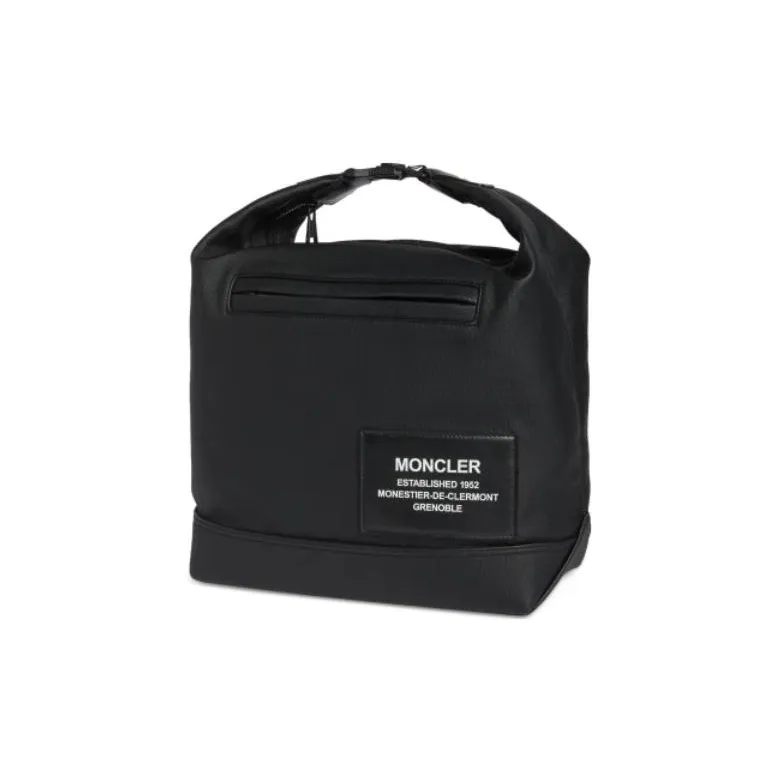 Moncler Coated Canvas Bag, Tote Bag, Shopping Bag, Shoulder Bag, Handbag Men's Black-1