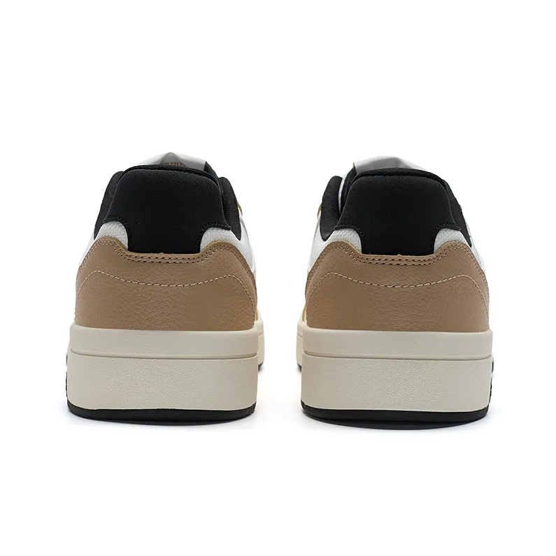 XTEP MAXX LITE Abrasion Resistant Low Top Skateboard Shoes Men's Sail White/Brown Gray/Black-3