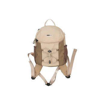 SUMAYZOY Polyester Backpack Small Size Unisex Milk Tea Beige/Olive Black