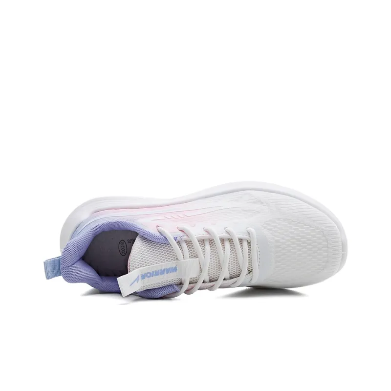 Warrior Cushioning Anti-Slip And Wear-Resistant Height Increasing Low-Top Running Shoes Women's Gradient Pink Purple-3