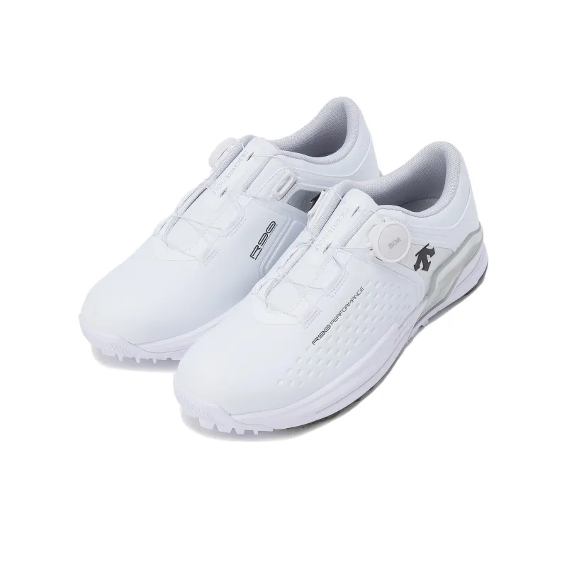 DESCENTE Cushioning, Wear Resistant Low Top Golf Shoes Men's White-2