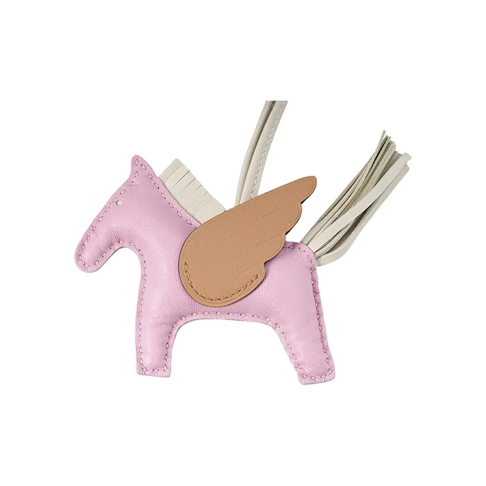 HERMES Sheepskin Pendants Unisex Pink-1