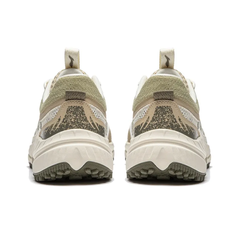 LiNing CF Tracing Elegance Lite RT Cushioning Wear-Resistant Low-Top Outdoor Trekking Shoes Men's Ecru Umber-5