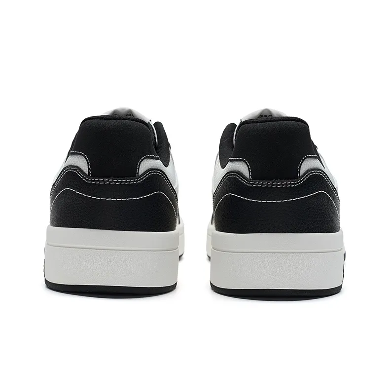 XTEP MAXX LITE Anti Slip Wear Resistant Low Top Skateboard Shoes Men's Canvas White/Black-3