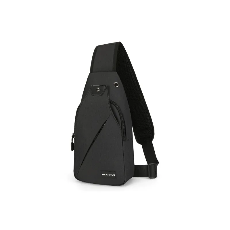 MEXICAN Fabric Crossbody Bag Regular Men's Black-0