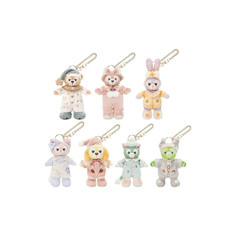 Disney Shippo Duffy Snuggled Together Plush Toy Keychain Set Dolls Plush Pendant 13cm/14cm/15cm Height-0