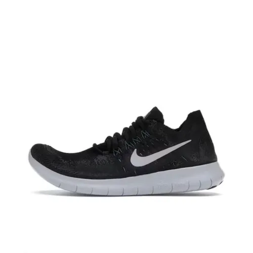Nike Free RN Flyknit Cushioning, Wear Resistant Low Top sneakers Shoes Unisex Black