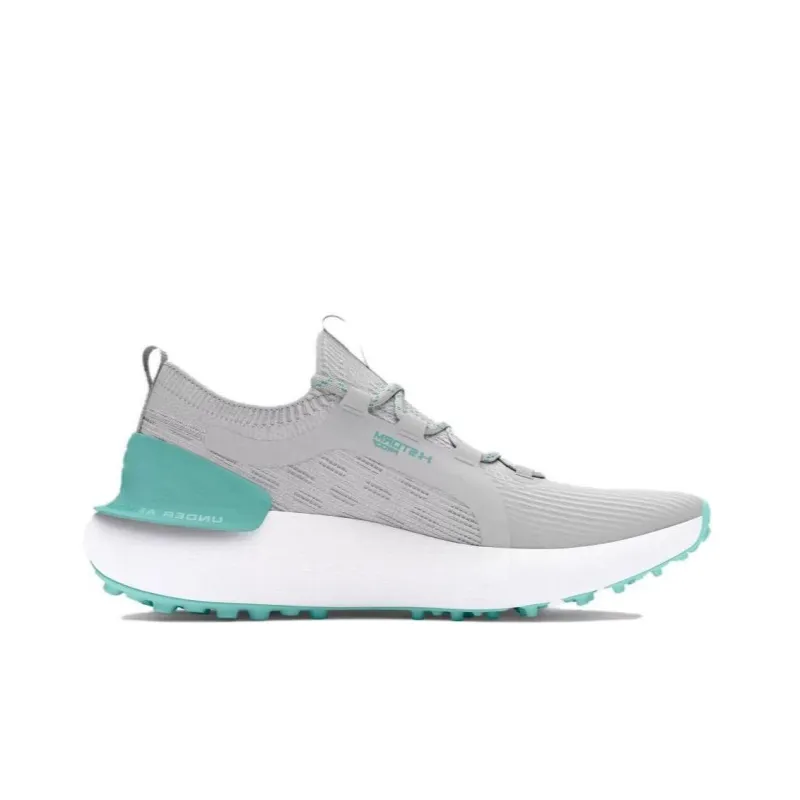 Under Armour Phantom Golf Wear Resistant Low Top Golf Shoes Women's Gray Green-1
