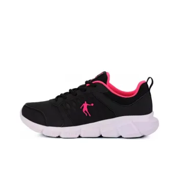 QIAODAN Cushioning Wear Resistant Low Top Running Shoes Women's Black Pink