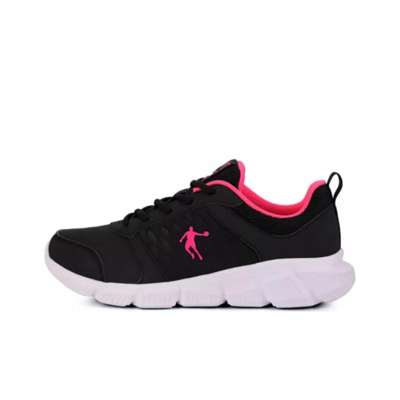 QIAODAN Cushioning Wear Resistant Low Top Running Shoes Women's Black Pink-0