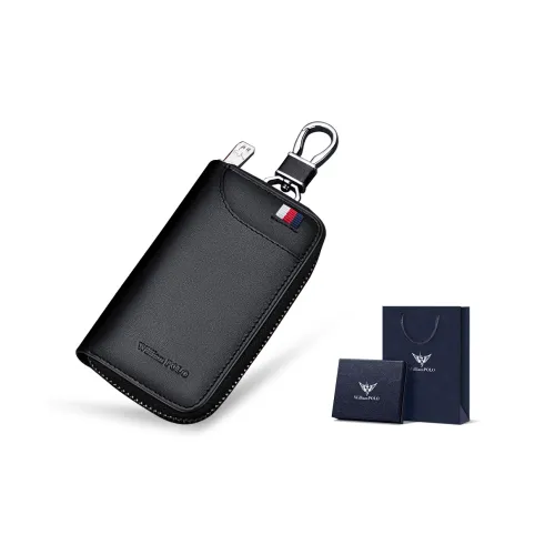 WilliamPOLO Cow Leather Storage Bag Card Holder Key Pouch Regular Men's Black/Blue/Coffee