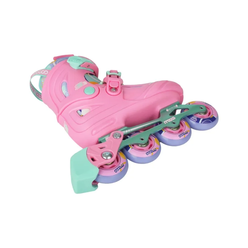 Michael Inline Skates S3 Professional Roller Skates K7 Set Kids' Size Adjustable Pink-4