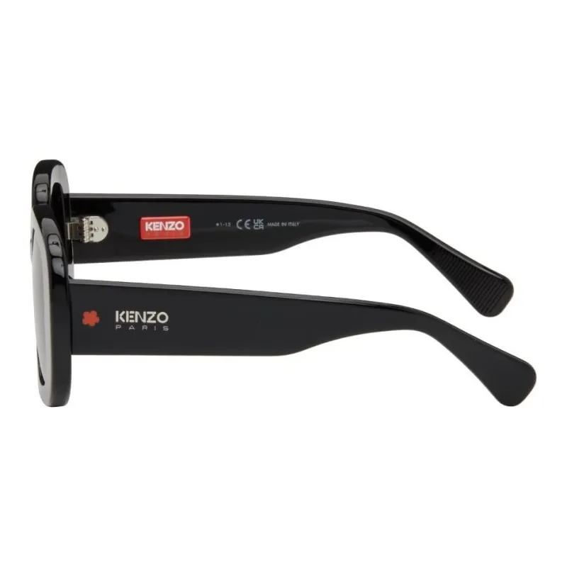 KENZO Acetate Irregular Shape Sunglasses Men's Black-1