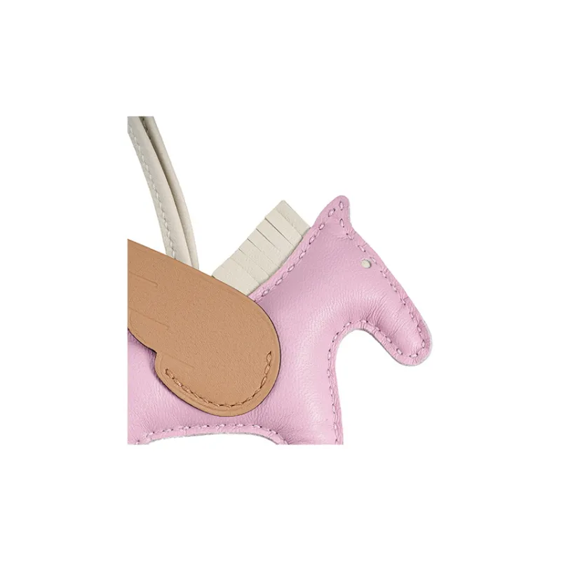HERMES Sheepskin Pendants Unisex Pink-2