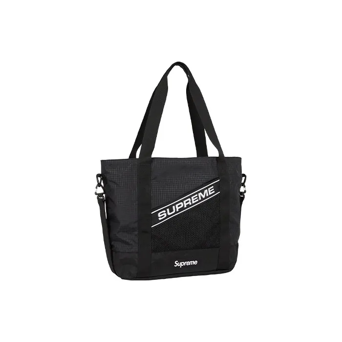 Supreme Waterproof Nylon Tote Bag, Shopping Bag, Shoulder Bag, Crossbody Bag, Handbag Regular Unisex Black-4